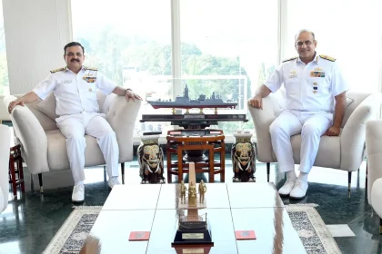 Vice Admiral Sanjay Vatsayan with Officer
