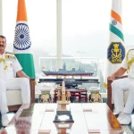 Admiral DK Tripathi and VAdm Sanjay Bhalla
