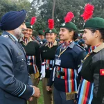 Air Chief Marshal AP Singh with NCC Cadets