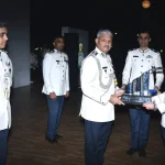 Air Marshal Surat Singh Giving Award