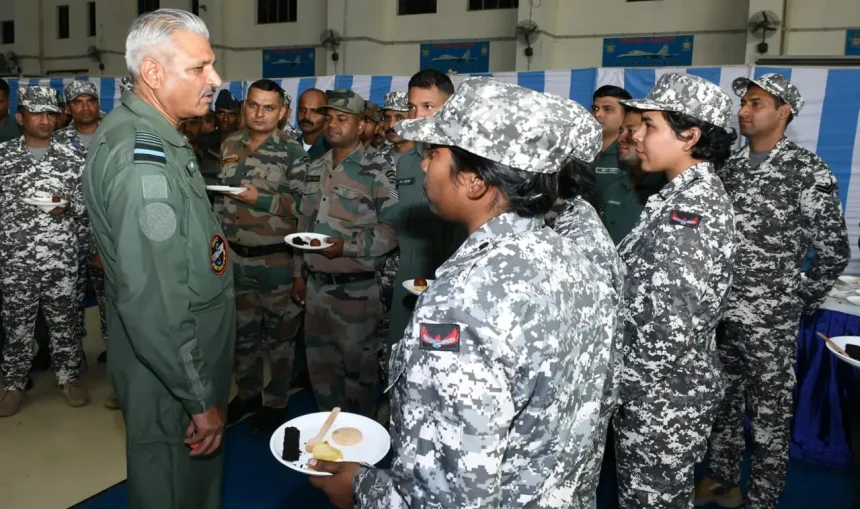 Air Marshal Surat Singh Interacting