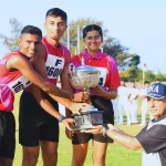 Cadets Receiving Trophy