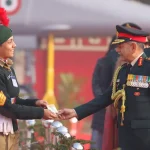 Gen Dwivedi Shaking Hands with NCC Cadet