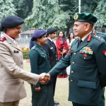 General Upendra Dwivedi Shaking Hands