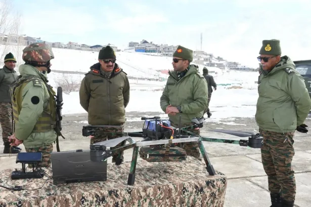 Lt Gen Hitesh Bhalla Reviewing