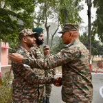 Lt Gen Pratik Sharma Shaking Hands
