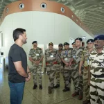MS Dhoni with CISF Officers