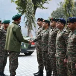 Maj Gen IS Gill Shaking Hands