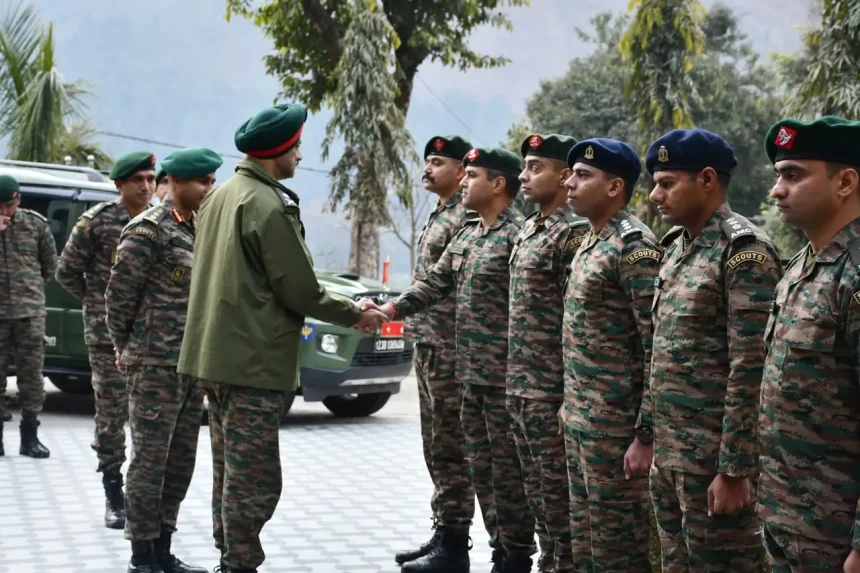 Maj Gen IS Gill Shaking Hands