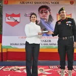 Manu Bhaker with Officer