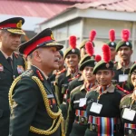 NCC Cadets Looking at Gen Dwivedi