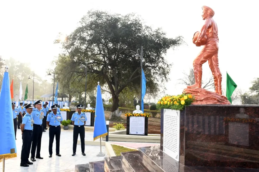 Officers Reviewing Vayu Yodha Sthal