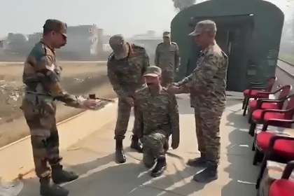 Promotion Ceremony on Train