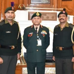 Subedar Major Durgesh Singh with COAS