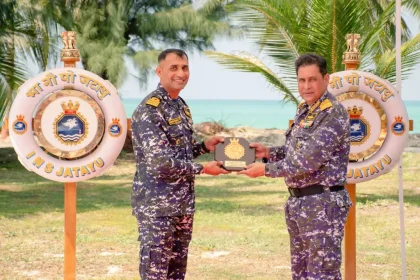 Vice Admiral Sameer Saxena at INS Jatayu