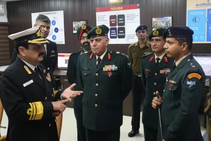 Vice Admiral Sanjay Vatsyan with Officers