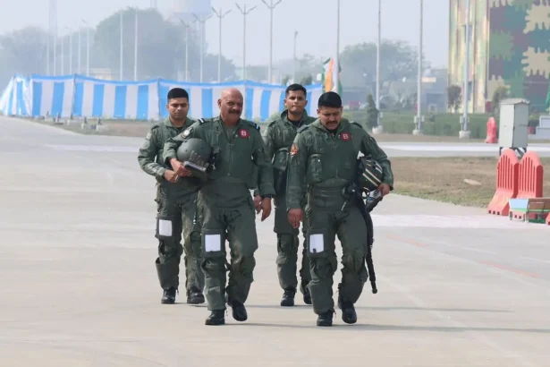 Air Marshal Jeetendra Mishra Wearing G Suit