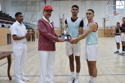 Cadets Receiving Trophy