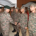 Lt Gen AVS Rathee Shaking Hands