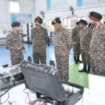 Lt Gen DS Kushwah Reviewing