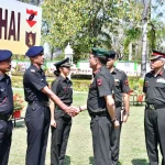 Lt Gen Dhiraj Seth Shaking Hands