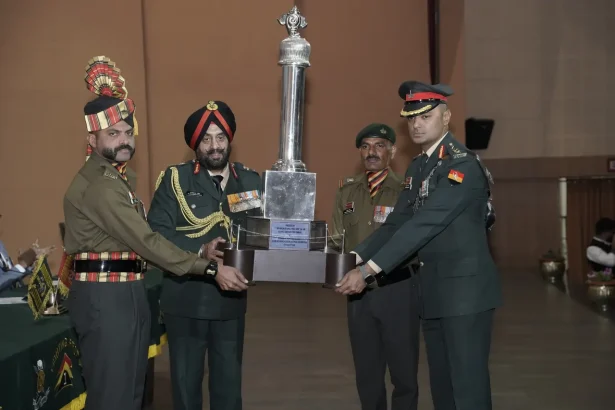 Lt Gen Manjinder Singh Giving Trophy