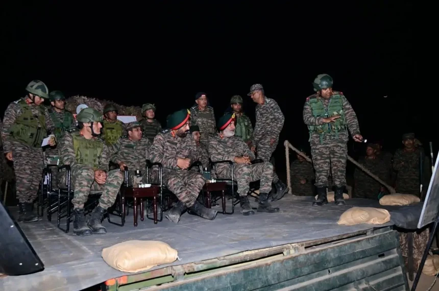 Lt Gen Manjinder Singh Reviewing