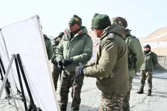 Lt Gen Pratik Sharma Reviewing 2