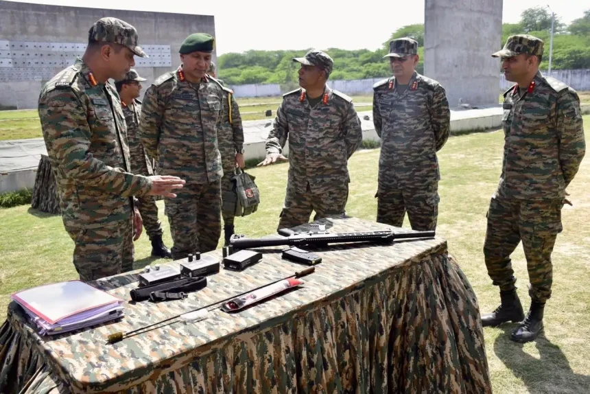 Lt Gen Pratik Sharma Reviewing 3