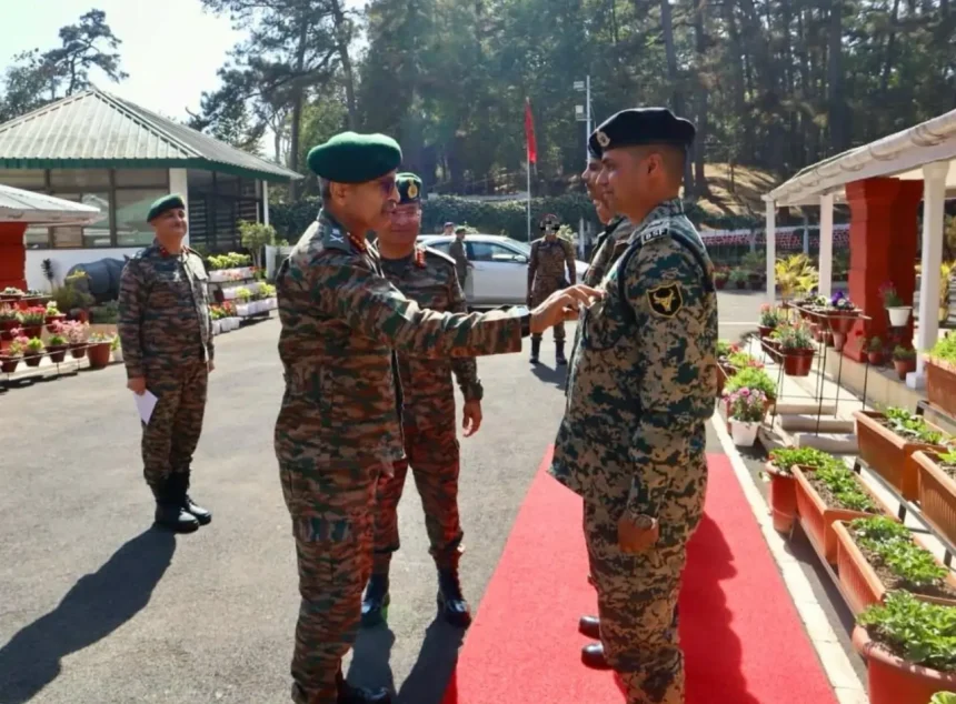 Lt Gen RC Tiwari Commending