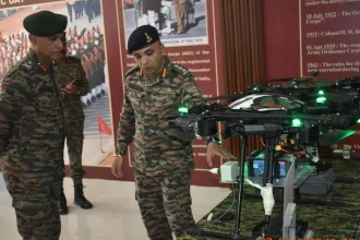 Lt Gen Rajan Sherawat Reviewing