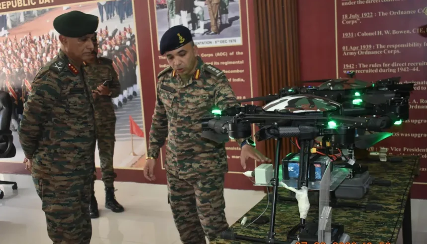 Lt Gen Rajan Sherawat Reviewing