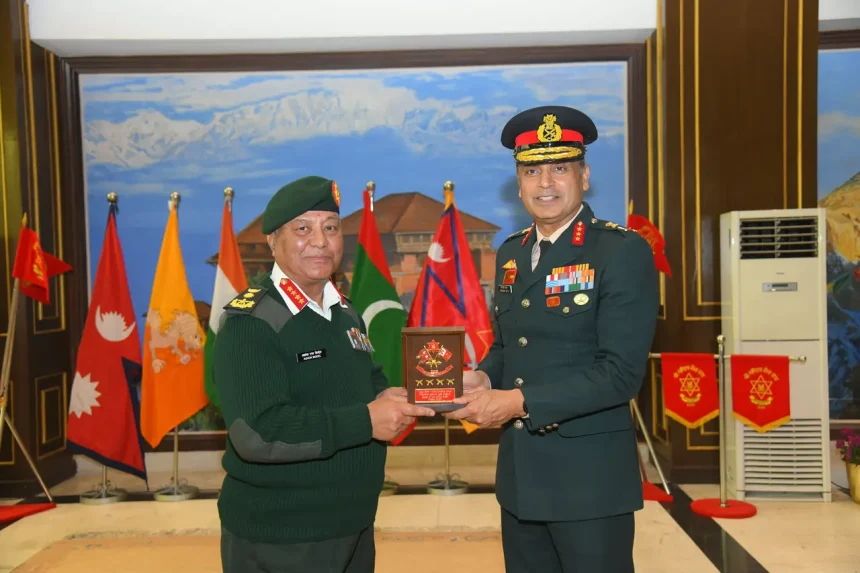 Lt Gen Virendra Vats Giving Memento