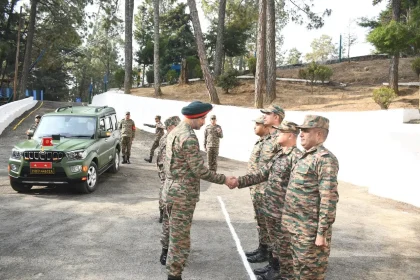Maj Gen IS Gill Shaking Hands
