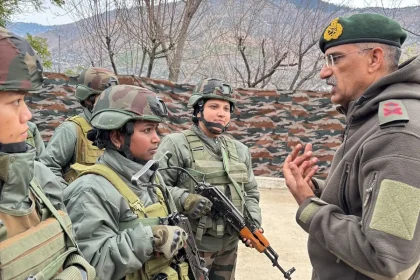 Major General Jai Singh Bainsla Interacting with Soldiers