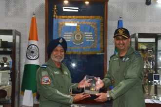 Officer Giving Memento