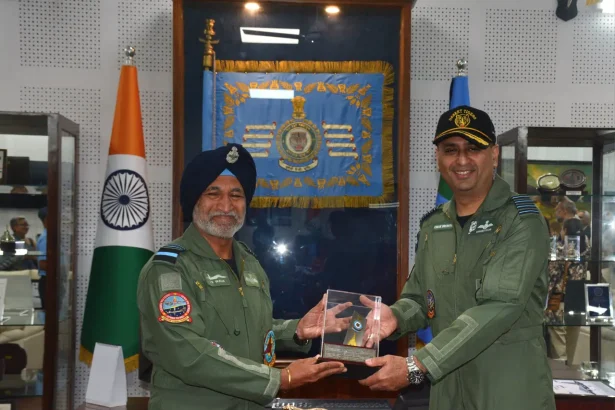 Officer Giving Memento