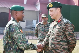 Officer Shaking Hands