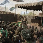 Officer Talking with Soldiers