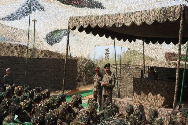 Officer Talking with Soldiers