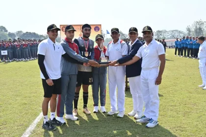 Cadets Receiving Trophy