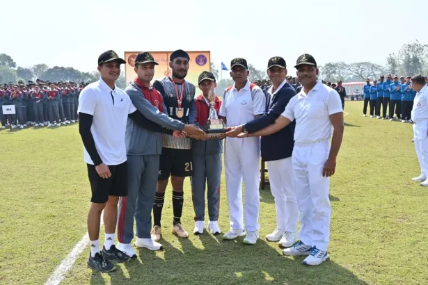Cadets Receiving Trophy