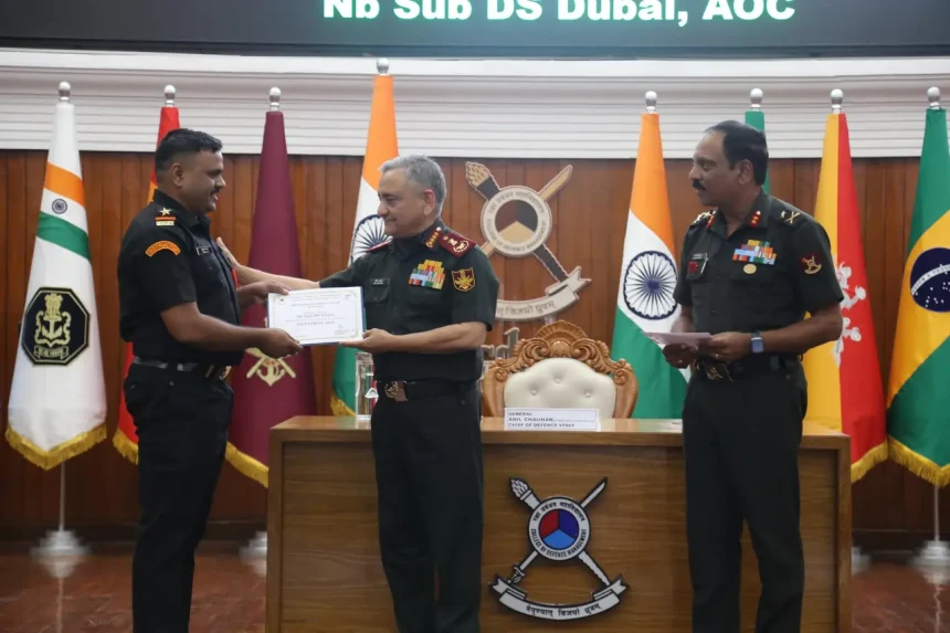 General Anil Chauhan Commending