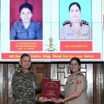 General Dwivedi Giving Memento