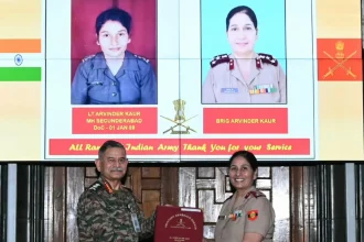 General Dwivedi Giving Memento