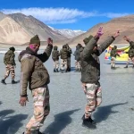 ITBP Soldiers Celebrating