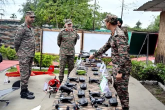 Lt Gen Abhijit S Pendharkar Reviewing