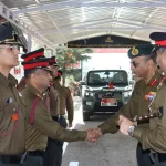 Lt Gen Adosh Kumar Shaking Hands