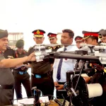 Lt Gen DS Kushwah Reviewing