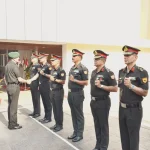 Lt Gen Dhiraj Seth Shaking Hands